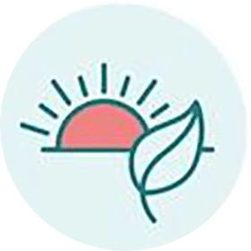 A logo with a sun and a leaf. A logo with a sun and a leaf.